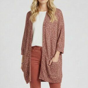 Universal Thread Cotton Blend Marled Open-Front Cardigan